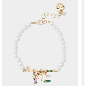 Betsey Johnson Golf Flex Charm Bracelet New